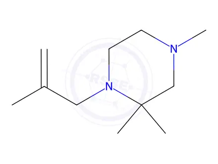 Chemical structure of Piperazine, 2,2,4-trimethyl-1-(2-methylallyl)-(6CI)