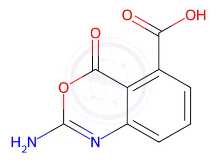Chemical structure of 4H-3,1-Benzoxazine-5-carboxylicacid,2-amino-4-oxo-(8CI)