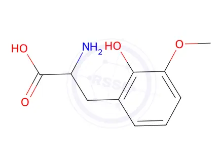 Chemical structure of 2-Amino-3-(2-hydroxy-3-methoxyphenyl)propanoic acid