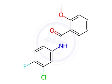 Chemical structure of N-(3-Chloro-4-fluorophenyl)-2-methoxybenzamide