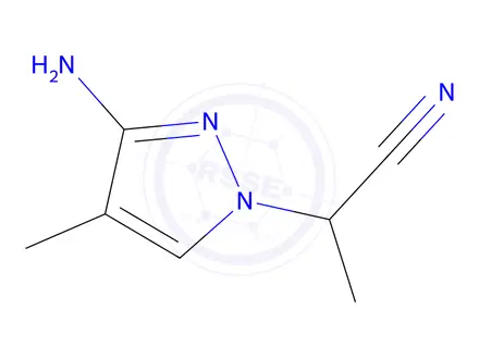 Chemical structure of 2-(3-Amino-4-methyl-1h-pyrazol-1-yl)propanenitrile