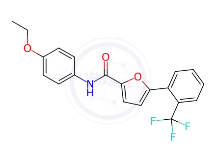 Chemical structure of N-(4-Ethoxyphenyl)-5-(2-(trifluoromethyl)phenyl)furan-2-carboxamide