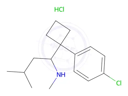 Chemical structure of (S)-Desmethyl Sibutramine Hydrochloride