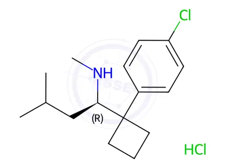 Chemical structure of (R)-Desmethyl Sibutramine Hydrochloride