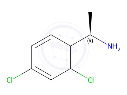 Chemical structure of (R)-1-(2,4-Dichlorophenyl)ethanamine