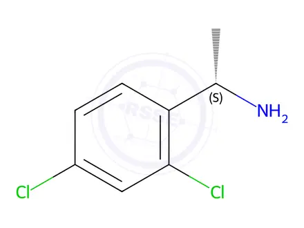 Chemical structure of (1S)-1-(2,4-Dichlorophenyl)ethanamine