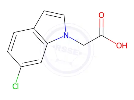 Chemical structure of (6-Chloro-1H-indol-1-yl)acetic acid