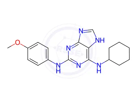 Chemical structure of N6-Cyclohexyl-N2-(4-methoxyphenyl)-9H-purine-2,6-diamine