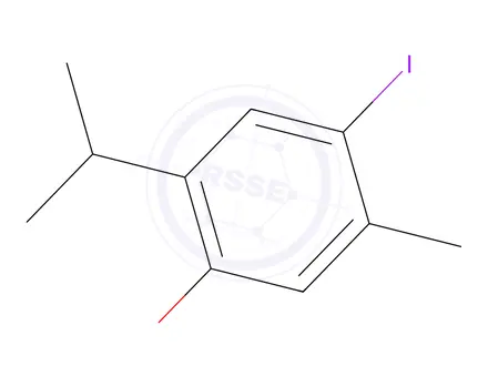 Chemical structure of 4-Iodo-5-methyl-2-(1-methylethyl)phenol