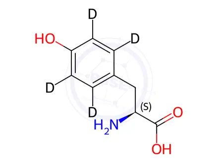 Chemical structure of L-Tyrosine-[D4]