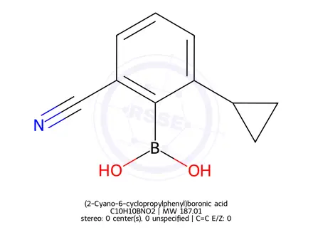 Chemical structure of (2-Cyano-6-cyclopropylphenyl)boronic acid