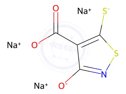 Chemical structure of Sodium 3-oxido-5-sulfidoisothiazole-4-carboxylate