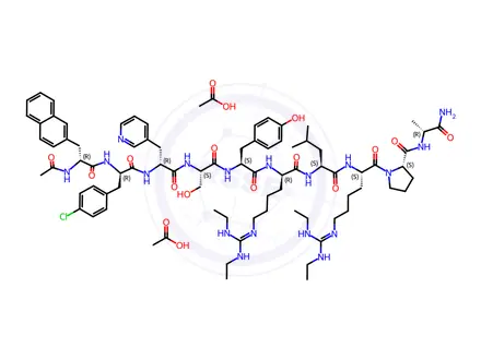 Chemical structure of Ganirelix Acetate (129311-55-3)
