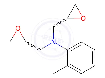 Chemical structure of N,N-bis(2,3-epoxypropyl)-o-toluidine