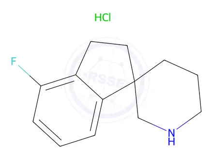 Chemical structure of 4-Fluoro-2,3-dihydrospiro[indene-1,3'-piperidine] hydrochloride