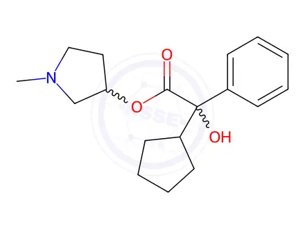 Chemical structure of Glycopyrronium Bromide EP Impurity G (Glycopyrrolate USP Related Compound B)