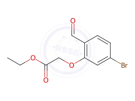 Chemical structure of 2-(5-Bromo-2-formylphenoxy)acetic Acid Ethyl Ester