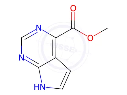 Chemical structure of Methyl 7H-pyrrolo[2,3-d]pyrimidine-4-carboxylate