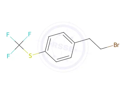 Chemical structure of (4-(2-Bromoethyl)phenyl)(trifluoromethyl)sulfane