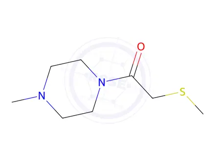 Chemical structure of 1-(4-Methylpiperazin-1-yl)-2-(methylthio)ethan-1-one