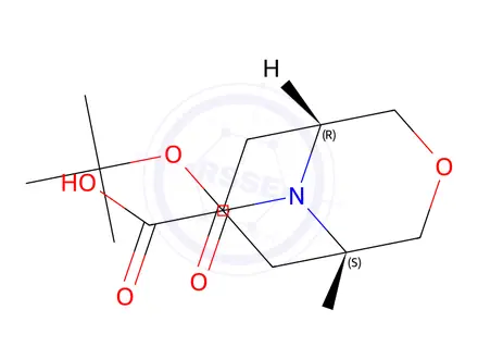 Chemical structure of (1R,5S)-9-(tert-Butoxycarbonyl)-3-oxa-9-azabicyclo[3.3.1]nonane-7-carboxylic acid