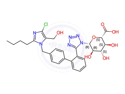 Chemical structure of Losartan N1-Glucuronide