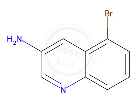 Chemical structure of 5-BroMoquinolin-3-aMine