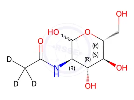 Chemical structure of N-Acetyl-D-glucosamine-d3