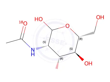Chemical structure of N-[18O]acetyl-D-mannosamine
