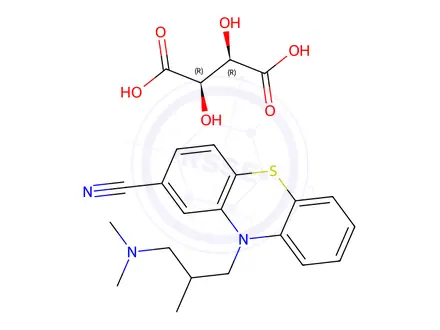 Chemical structure of Cyamemazine Tartrate