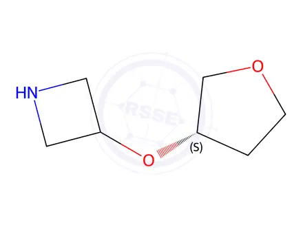 Chemical structure of 3-[[(3S)-Tetrahydro-3-furanyl]oxy]azetidine
