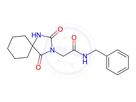 Chemical structure of n-Benzyl-2-(2,4-dioxo-1,3-diazaspiro[4.5]decan-3-yl)acetamide