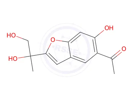 Chemical structure of 1-(2-(1,2-Dihydroxypropan-2-yl)-6-hydroxybenzofuran-5-yl)ethanone