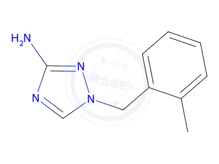 Chemical structure of 1-[(2-methylphenyl)methyl]-1h-1,2,4-triazol-3-amine