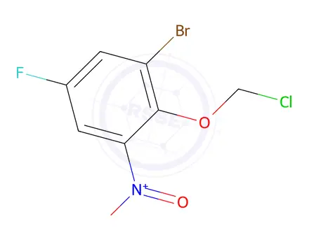 Chemical structure of 1-Bromo-2-(chloromethoxy)-5-fluoro-3-nitrobenzene