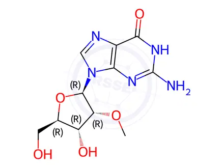 Chemical structure of 2'-O-Methylguanosine