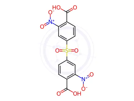 Chemical structure of Benzoic acid,4,4'-sulfonylbis[2-nitro-