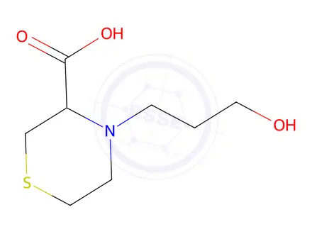 Chemical structure of 4-(3-Hydroxypropyl)thiomorpholine-3-carboxylic acid