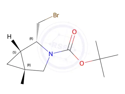 Chemical structure of Tert-butyl (1S,2R,5R)-2-(bromomethyl)-3-azabicyclo[3.1.0]Hexane-3-carboxylate