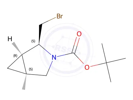 Chemical structure of Tert-butyl (1R,2S,5S)-2-(bromomethyl)-3-azabicyclo[3.1.0]Hexane-3-carboxylate