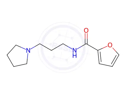 Chemical structure of N-(3-(pyrrolidin-1-yl)propyl)furan-2-carboxamide