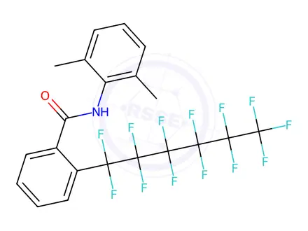 Chemical structure of N-(2,6-dimethylphenyl)-2-(1,1,2,2,3,3,4,4,5,5,6,6,6-tridecafluorohexyl)benzamide