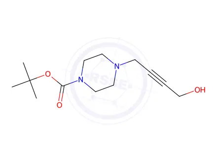 Chemical structure of tert-Butyl 4-(4-hydroxybut-2-yn-1-yl)piperazine-1-carboxylate