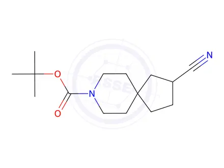 Chemical structure of Tert-butyl 2-cyano-8-azaspiro[4.5]Decane-8-carboxylate