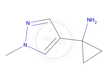 Chemical structure of [1-(1-methyl-1H-pyrazol-4-yl)cyclopropyl]amine dihydrochloride
