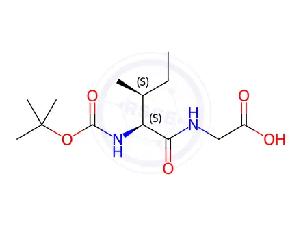 Chemical structure of BOC-Ile-Gly-OH