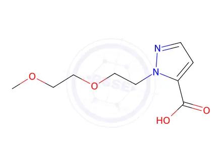 Chemical structure of 1-(2-(2-Methoxyethoxy)ethyl)-1h-pyrazole-5-carboxylic acid