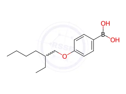 Chemical structure of Boronic acid, [4-[(2-ethylhexyl)oxy]phenyl]-