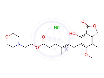 Chemical structure of Mycophenolate Mofetil Hydrochloride
