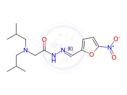 Chemical structure of 2-(Diisobutylamino)-N'-(5-nitrofurfurylidene)acetohydrazide